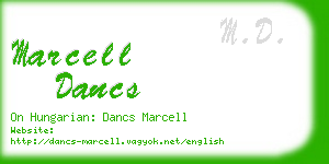 marcell dancs business card